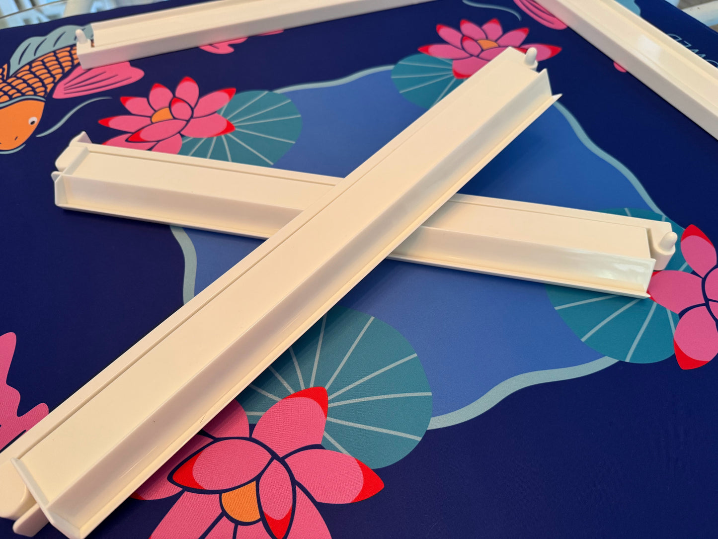 Racks and Pushers - White or Blue Acrylic