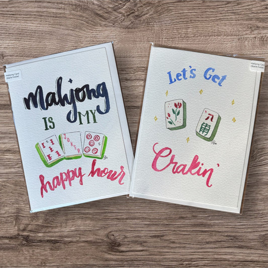 Occasion Mahjong-Themed Cards - Hand-Painted