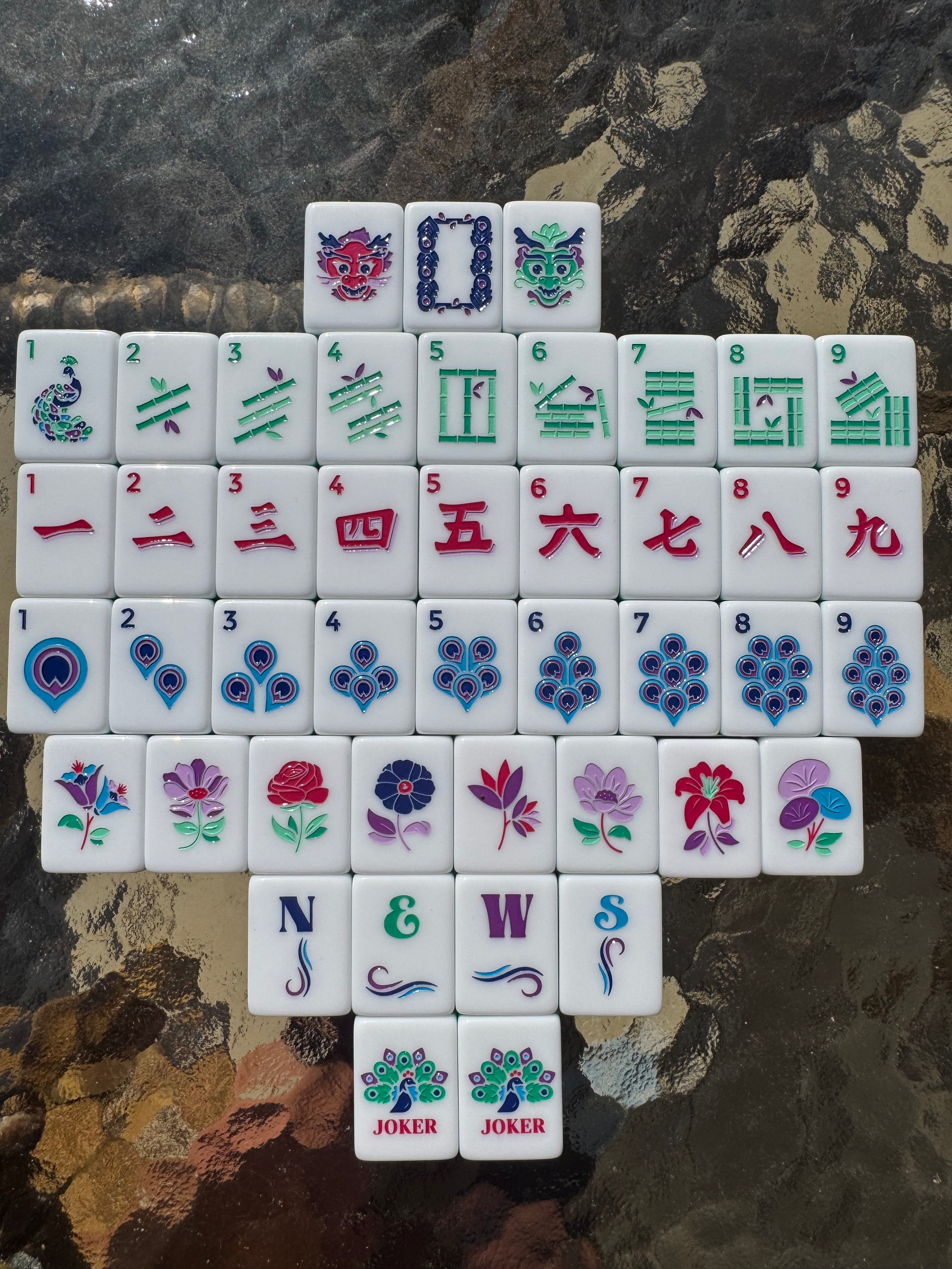 à la Mahj Strut Your Stuff Peacock-Inspired Mahjong Set 4