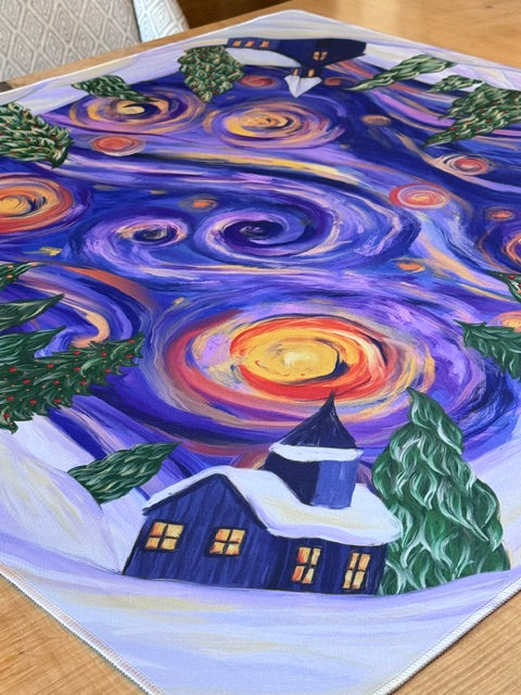 Mat - Starry Winter Night Mahjong Mat