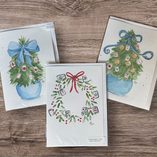 Occasion Mahjong-Themed Cards - Hand-Painted