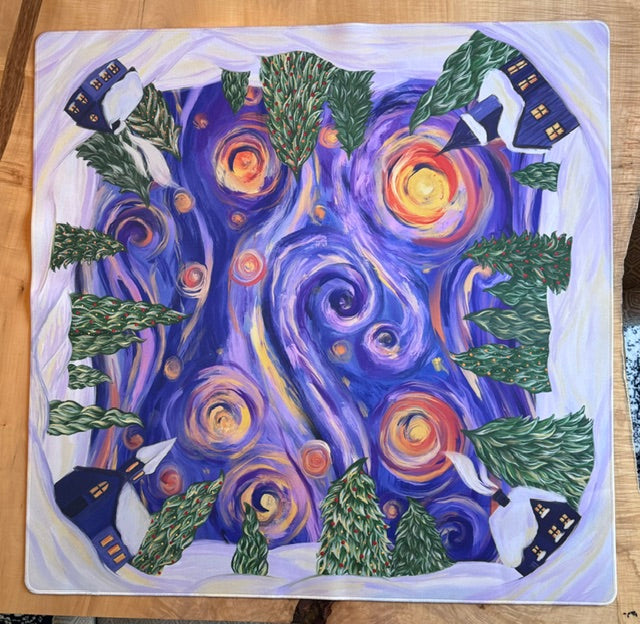 Mat - Starry Winter Night Mahjong Mat